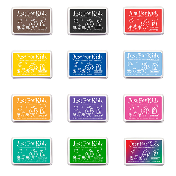Hero Arts Just for Kids Get Them All Ink Pad Bundle, 12 Pieces CS127